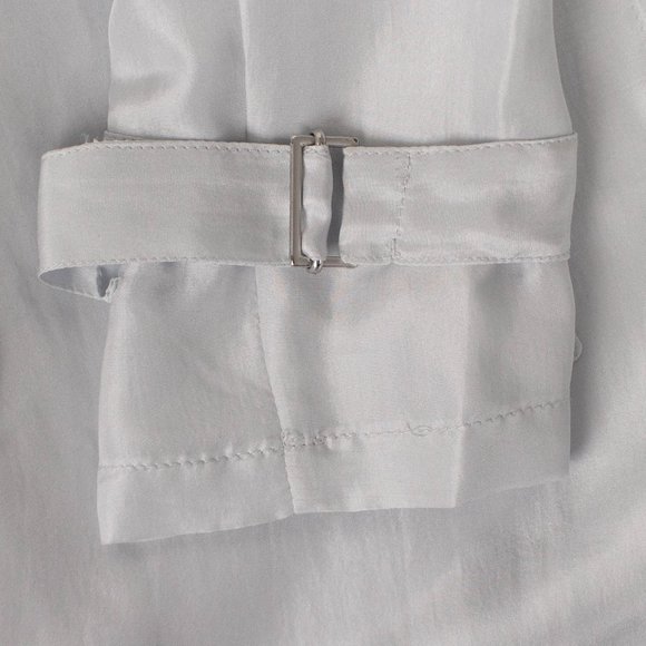 UNRAVEL PROJECT White Silk Backwards Trench Jacket Size 0/36 $2100 - Picture 2 of 5
